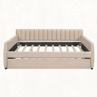 Lohrman Upholstered Daybed,Platform Bed with Drawers