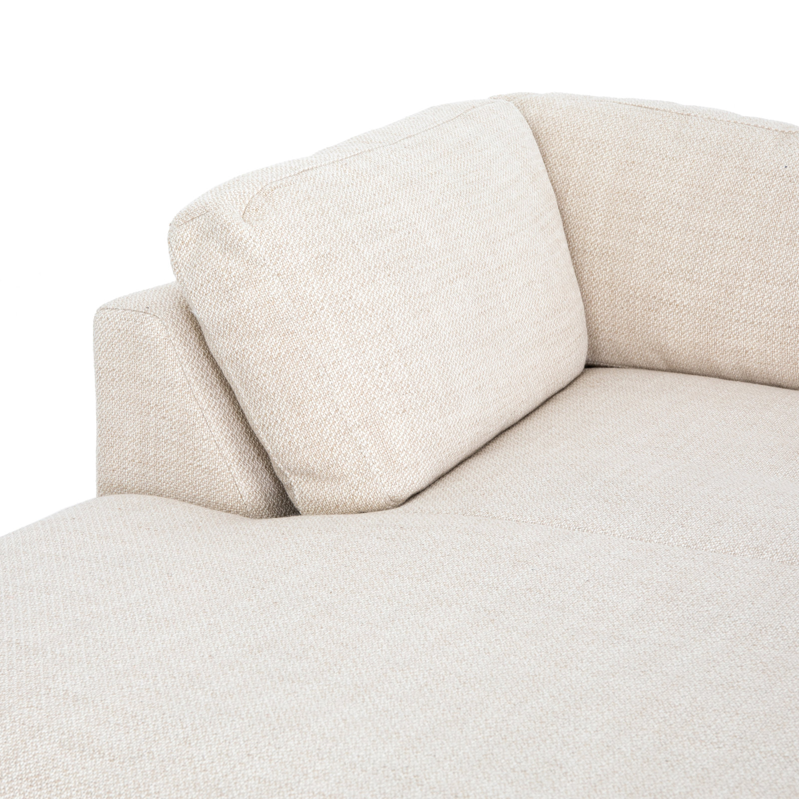 Menades Upholstered Chaise L-Sectional, Left Hand Facing, 32" H x 125" W x 70" D, Irving Taupe Polyester Blend