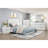 Luxurious Pearl White Finish California King Bed Soft Upholstery Headboard Panel Glam Bedroom Furniture 1Pc-1364962323