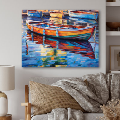 Bateaux dans le port - impressions d'art mural en métal