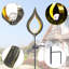 Copper Solar Powered Integrated LED Metal Pathway Light