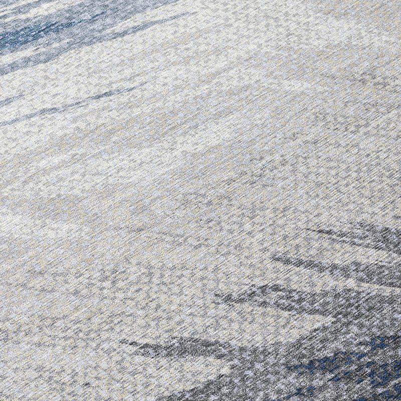 Machine Washable Indoor/Outdoor Huseby ACN2272 Stripes Rug, Rectangle 9' x 12'