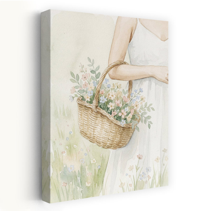 Panier de fleurs sauvages, H 36 po x l 24 po