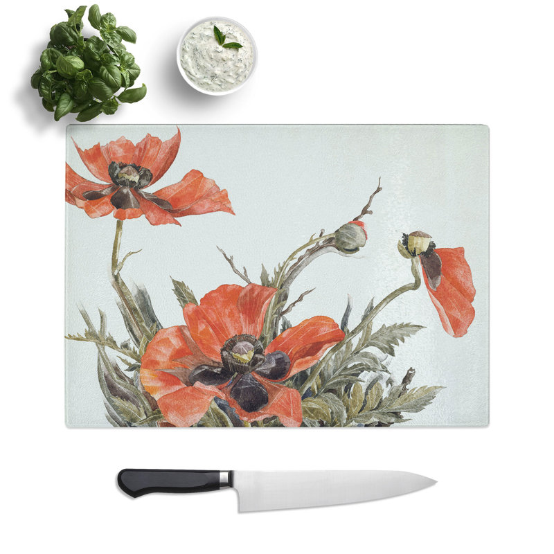 Red Poppies by Charles Demuth Chopping Board, 0.4cm H x 28.5cm W x 39cm L