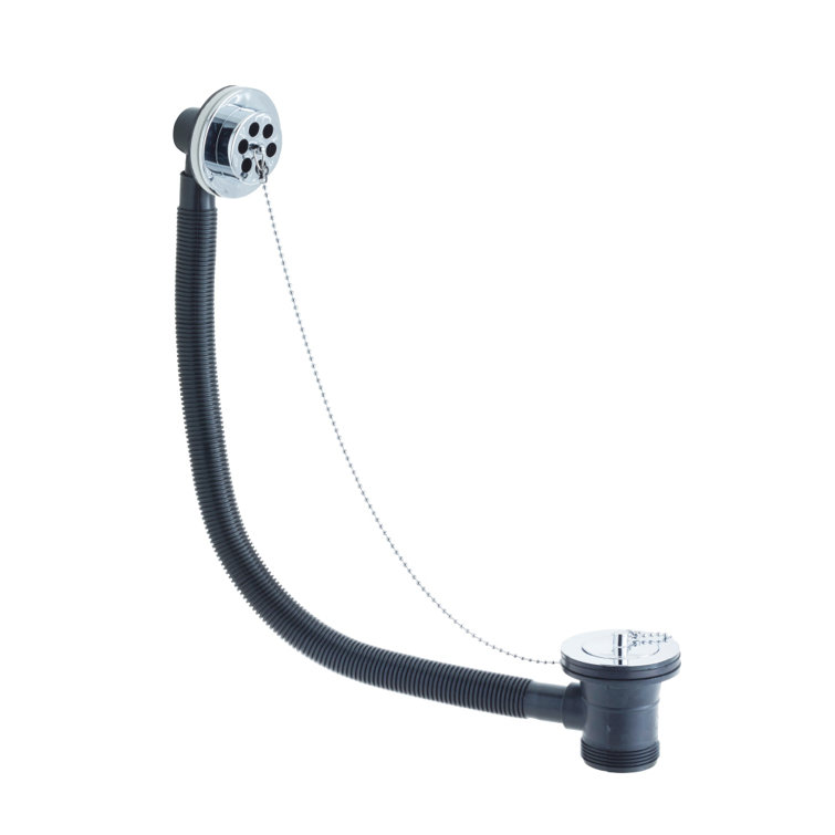 7cm Chain and Stopper Waste Tub Drain With Overflow