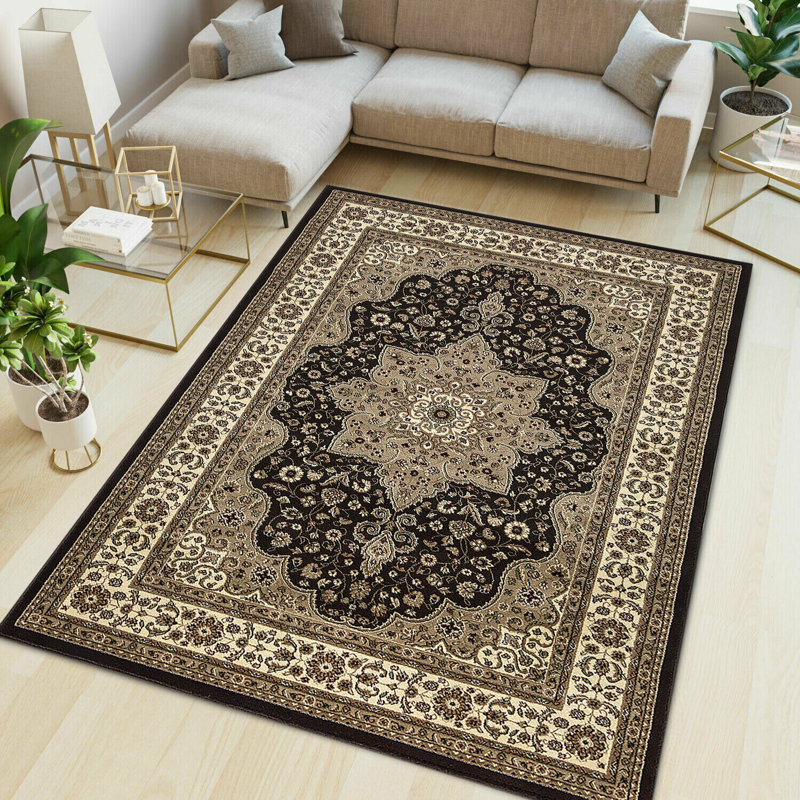 Non Slip Large Traditional Rugs Living Room Bedroom Carpet Hallway Runner Rug, Rectangle 60 x 110cm