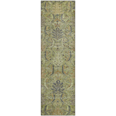 Premium Machine Washable Dahl AMF1082 Damask Rug