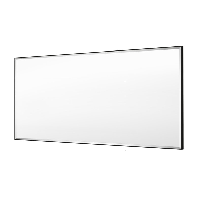 Miroir mural biseauté Reflections Sleek, 30 po x 48 po, Noir, noir, noir, noir