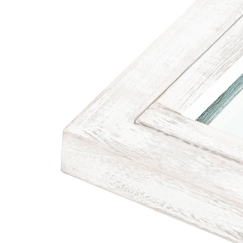 Miroir pleine longueur en bois arqué H 31 "H 31" Apolinaire, Blanc patiné, 1