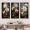 «Harmony Mystique Lotus», ensemble d'art mural sur toile de lotus, lot de 3