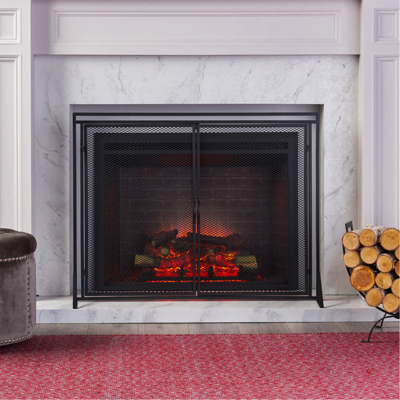 Fireplace Screen, Black