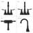 2-Handle 4-Inch Matte Black Bathroom Faucet, Bathroom Vanity Sink Faucets With Pop-Up Drain And Supply Hoses-126728670-126728674