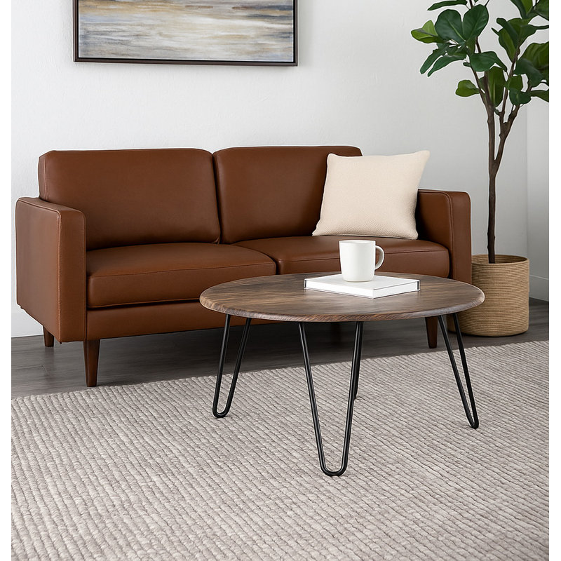 Calina Four Leg Coffee Table, Black, Brown