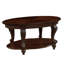 Table basse ovale de 42 po Living, construction solide, finition vieillie, tablette ouverte, facile à assembler, table en cerisier de 42 po dans la pièce, coloris bois 2, assemblage