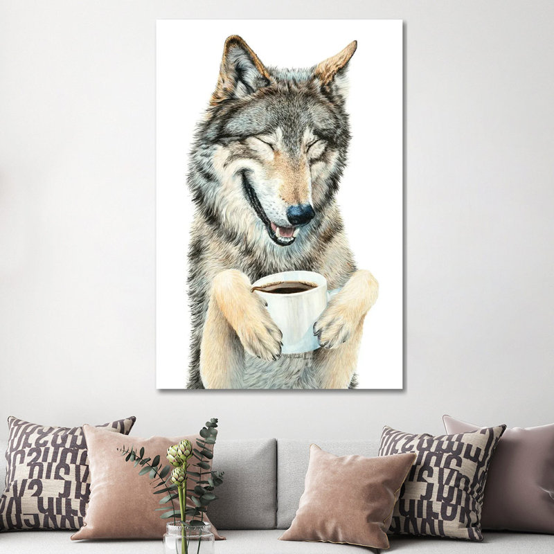 Coffee in the Moonlight 1 Piece Wrapped Canvas Wall Art, 152.5 cm H x 101.5 cm W