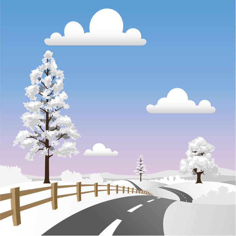 Winter Landscape - Wrapped Canvas Print, 30cm H x 30cm W