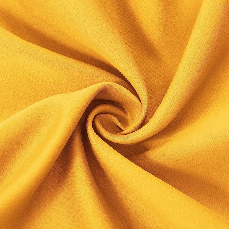 Paire de rideaux en polyester, Jaune, L 52 po x L 84 po