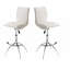 Tabouret de bar texturé en similicuir / hauteur réglable chrome-1534679989