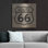 «Route 66 Black On Wood» par Linda Woods, art mural en métal