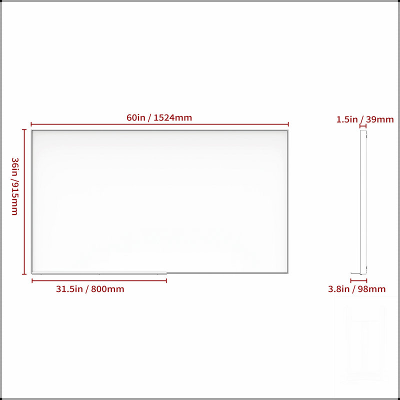 Oversized Modern Rectangle Bathroom Mirror With Walnut And Aluminum Frame, Perfect For Clear Reflections And Versatile Mounting Options