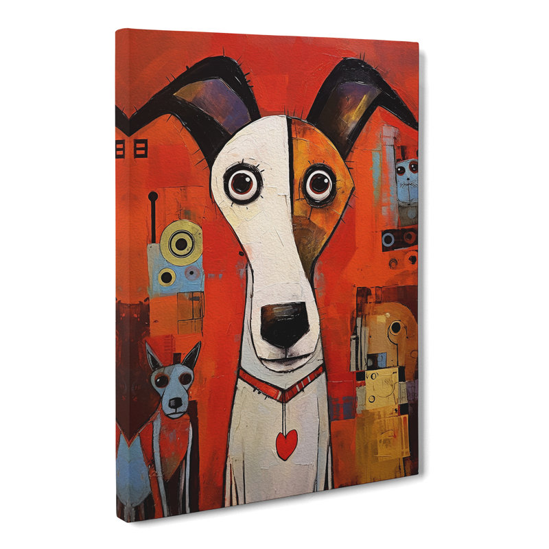 Jack Russell Dadaism - Wrapped Canvas, 50cm H x 35cm W x 3cm D