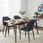 Steves Upholstered Dining Chair with Metal Iron Frame – Modern Curved Back Side Chair in Single or Set of 2-268773934-310722215