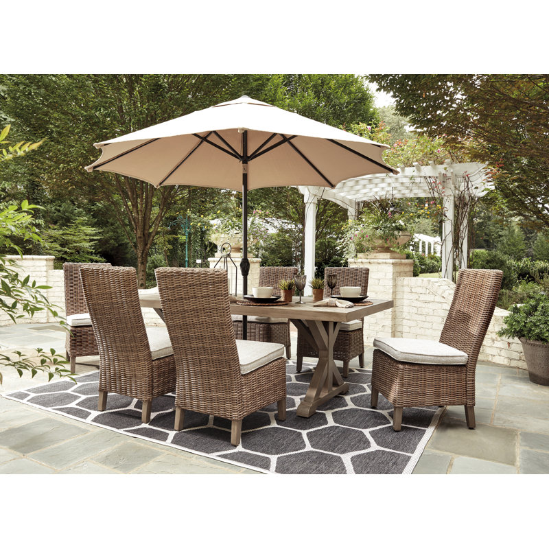Table de salle à manger d'extérieur avec 6 chaises Beachcroft