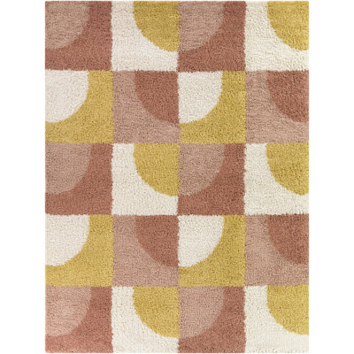 Janeway Yellow Modern Shag Area Rug