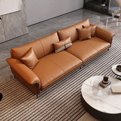 Genuine Leather Modular Sofa cushion couch