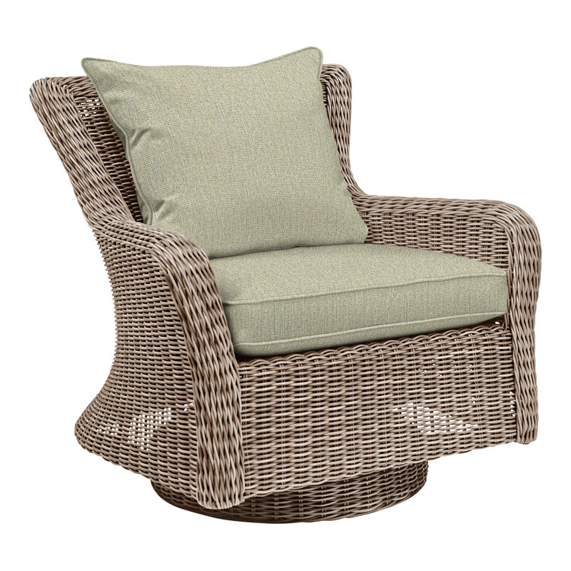 Sag Harbor Swivel Rocking Chair with Cushions , Perigold Replay Fern, Sag Harbor Classic White