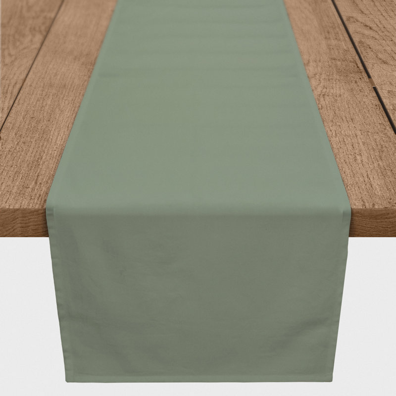 Costantina Rectangle Polyester Table Runner, 16" D x 72" L, Green