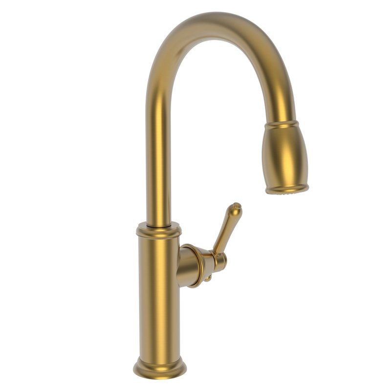 Chesterfield Pull Down Single Handle Kitchen Faucet, Satin Bronze (PVD)