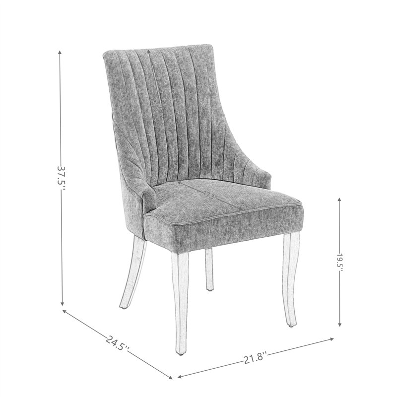 Chaise d'appoint Ejub Linen, Noir