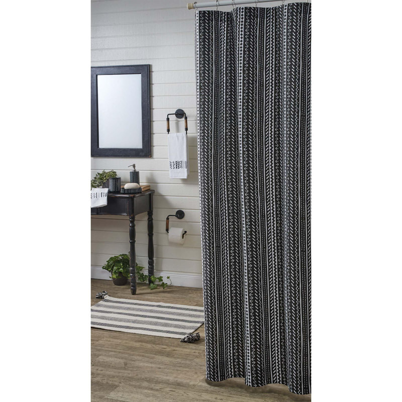 Rideau de douche Split P Amaya, Rayures noires