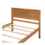 Structure de lit plateforme avec tête de lit, support à lattes de bois, aucun sommier requis, simple, chêne