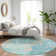 Premium Machine Washable Prisco Teal Rug