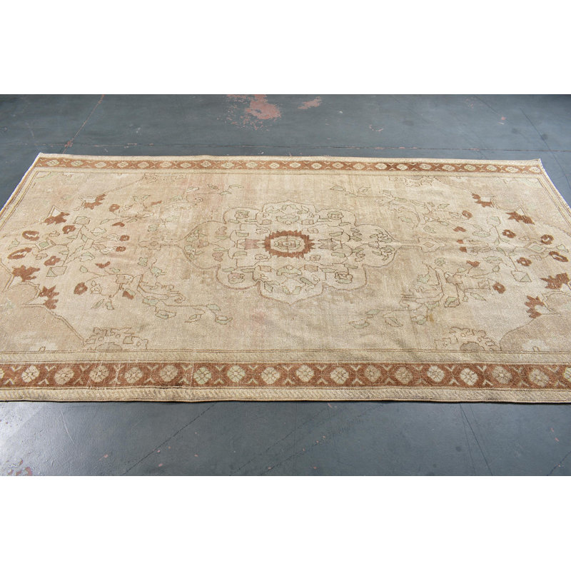 Grand tapis décoratif en laine turc Anatolian rétro idéal pour rehausser l'ambiance du salon