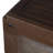 Square farmhouse coffee table in dark brown, 30.8", with 2-tier storage and half open storage compartment