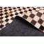 Tapis brun en cuir de vache patchwork 4 pi 1 po x 6 pi 0 po