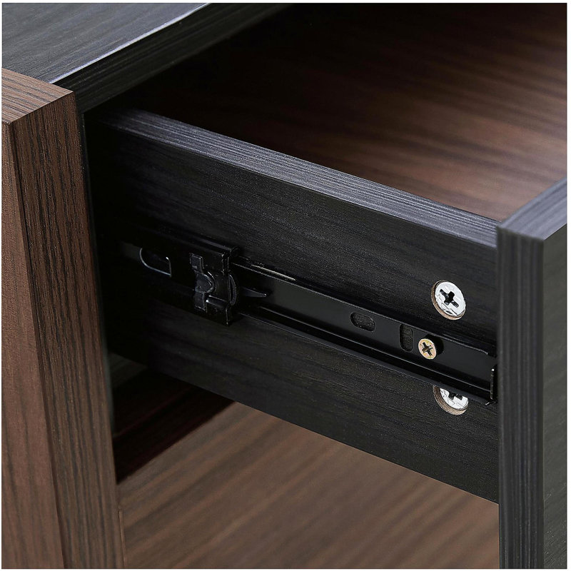 Armoire à chaussures extensible et rotative avec 1 tiroir, armoire d'angle à 90 degrés, armoire de rangement multifonctionnelle pour le salon, le couloir, l'entrée et le noyer
