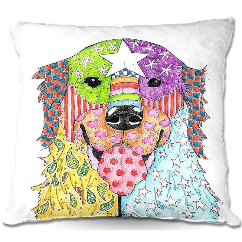  Coussin Couch Retriever Dog, 18 po x 18 po
