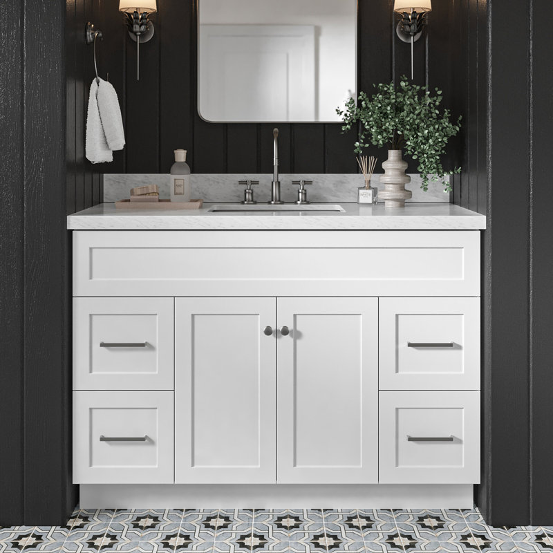 Ensemble de meuble-lavabo simple 49 po Hamlet, Blanc