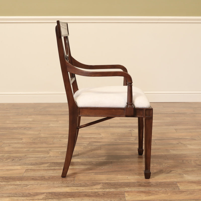Upholstered Arm Chair, Mahogany