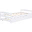 Lit plateforme blanc avec lit gigogne escamotable blanc - Chambre en pièce