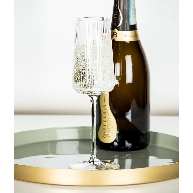 Tight Optic Flute Drinking Glass