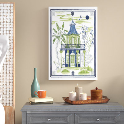 " Pagoda Visit II " by Melissa Wang Painting Print