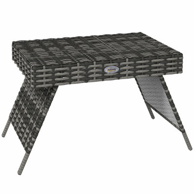 Rectangle Steel Outdoor Coffee Table - 63.5 cm W 10 cm D