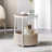 Neili Steel Tray Top End Table with Storage Fabric Basket