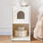 Rustic Narrow Smart Nightstand Cherry Bedside Table With Sensor Light And USB Port-419920565