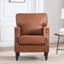 Chaise d'appoint avec accoudoir à garniture cloutée-589084762